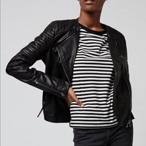 Topshop Petite Faux Leather Jacket